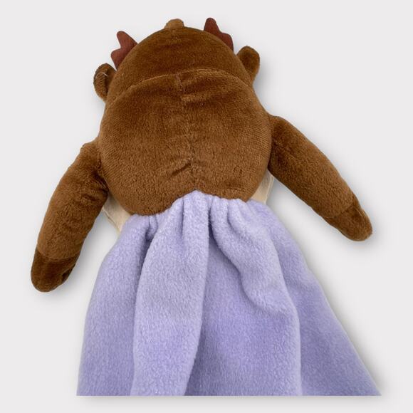 Six Flags Looney Tunes Tasmanian Devil Taz Purple Satin Lovey Security Blanket - Picture 9 of 10